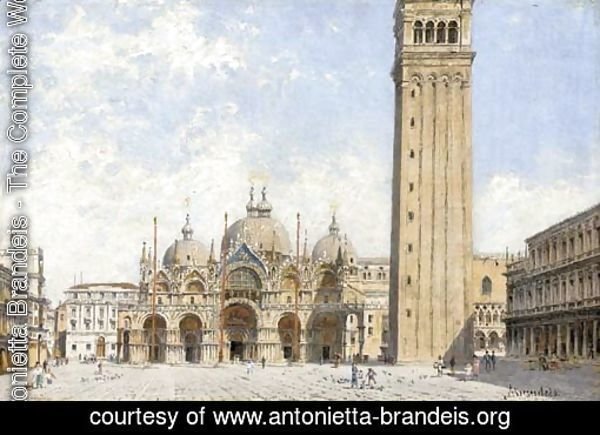 Piazza San Marco with a view of the Basillica and the Campanile, Venice