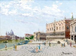 View Of The Palazzo Ducale With The Santa Maria Della Salute