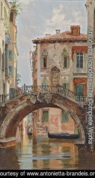 Antonietta Brandeis - A Bridge Over A Venetian Canal