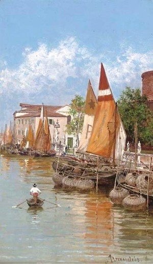 Antonietta Brandeis - Rowing past the lobster pots, Venice
