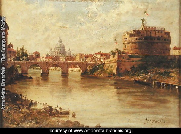 Castel Sant'Angelo and St. Peter's from the Tiber