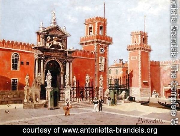 Antonietta Brandeis - Figures before the Arsenal, Venice