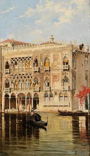 Antonietta Brandeis - The Palazzo d'Oro on the Canal Grande in Venice