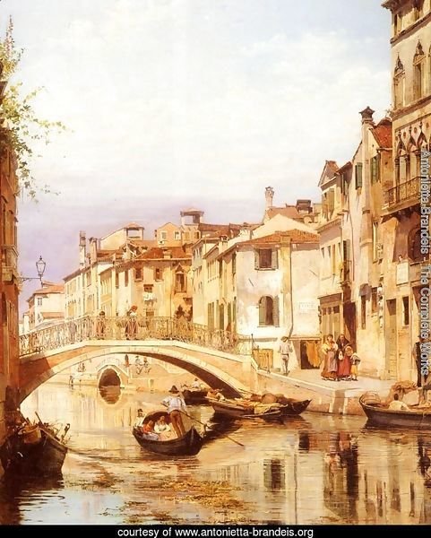 A Gondola On A Venetian Backwater Canal