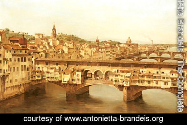 Antonietta Brandeis - View Of The Ponte Vecchio, Florence