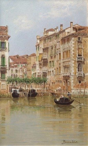 A view on a canal in Venice
