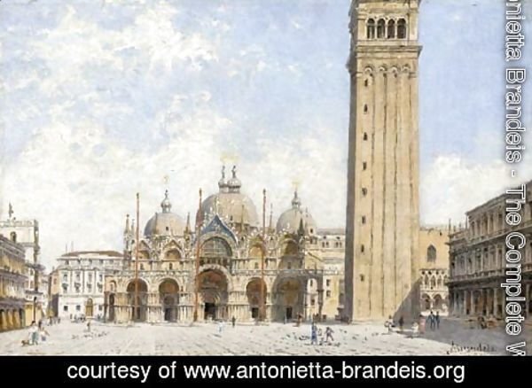 Antonietta Brandeis - Piazza San Marco with a view of the Basillica and the Campanile, Venice