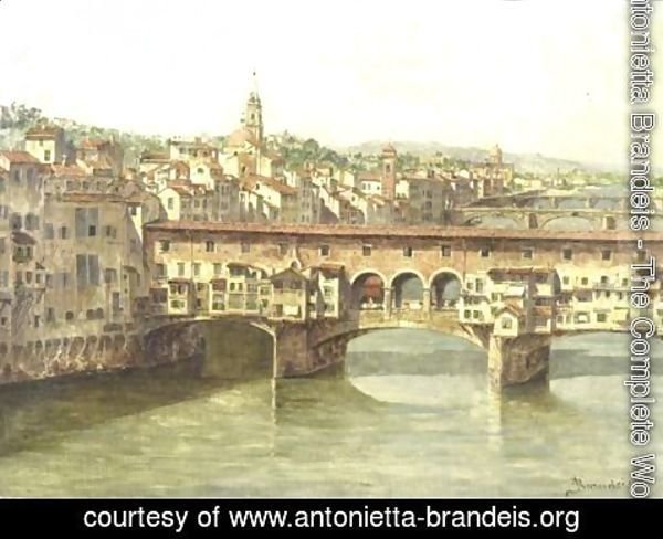 Antonietta Brandeis - View Of The Ponte Vecchio