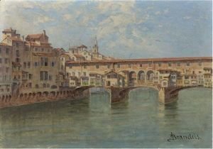 Antonietta Brandeis - The Ponte Vecchio, Florence