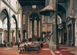 Antonietta Brandeis - The Interior Of Santa Croce, Florence 2