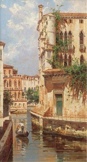 Antonietta Brandeis - A view of Palazzo Contanini, Venice